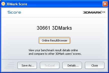 HIS ATI Radeon HD 3870 - 3DMark 03